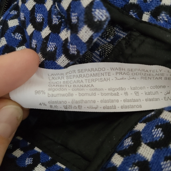 ZARA Jacquard Chino Pants Size 6 - Picture 4 of 7